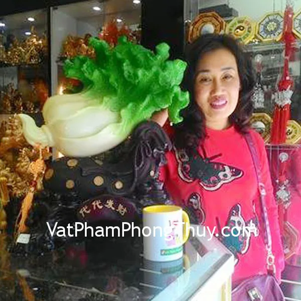 Cô Huyền- khách hàng mua bắp cải trên túi tiền H203G