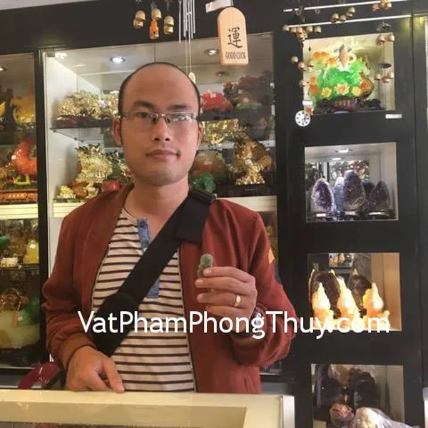 Anh Nhơn - khách hàng mua mặt Phật quan âm phỉ thúy S6322, dây rút may mắn S162