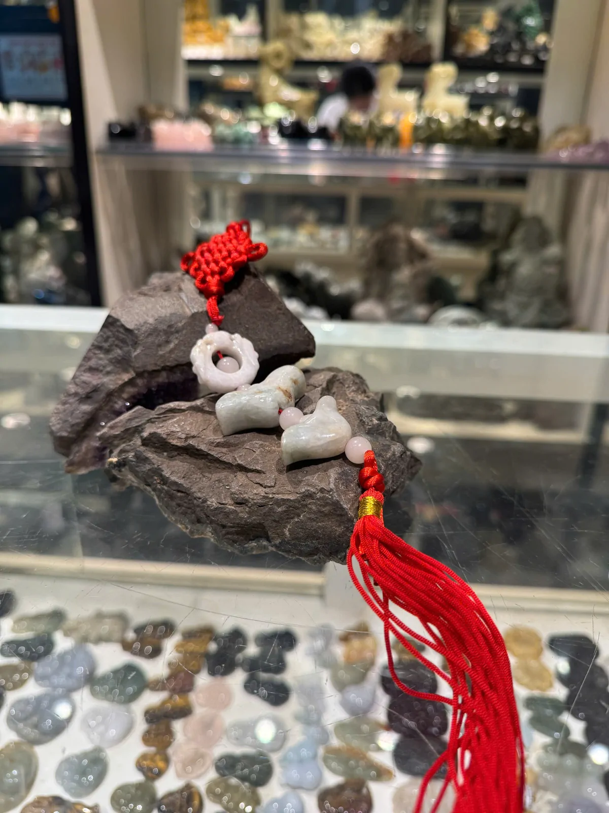 Ngọc bội Song lộc(2 nén vàng)_ Miến Điện S545