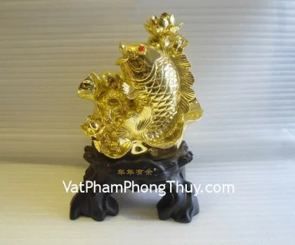 Cá niên niên hữu dư vàng Y173