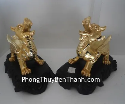 Tỳ hưu cặp vượng tài bích tà vàng FY036