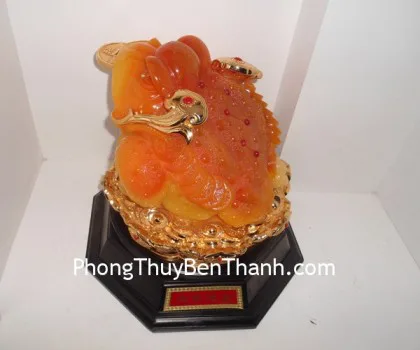 Thiềm thừ đỏ đế xoay to - tứ quý chiêu tài FA093