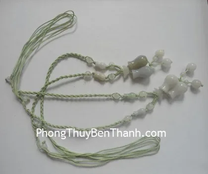 Dây chuyền kết sẵn đôi bình ngọc đá Miến Điện FS494