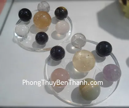 Đĩa thất tinh đá mắt mèo vân gỗ trung FGM087
