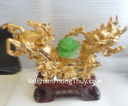Long mã vàng kim, đế gỗ- Long mã tinh thần E125