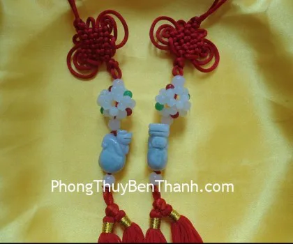 Ngọc bội treo Tỳ Hưu trên túi tiền+lồng bình an S253