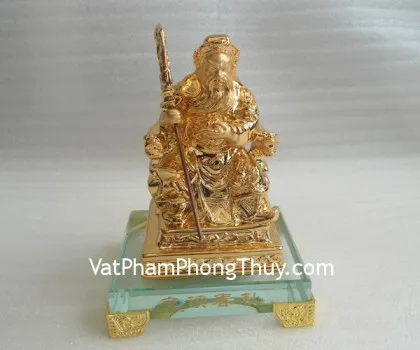 Quan công vàng kim ngồi, đế thủy tinh- Quan công chiêu tài E277