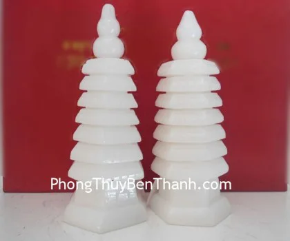 Tháp văn xương thạch anh hồng 7 tầng GM172