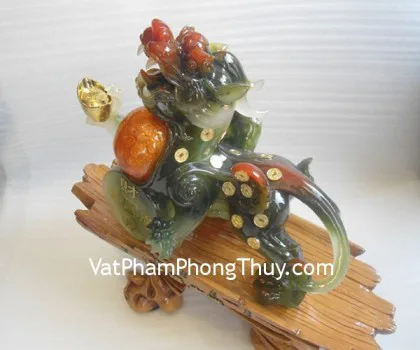 Tỳ hưu thân đồng tiền trên gỗ, Tài phước quãng tiến E011