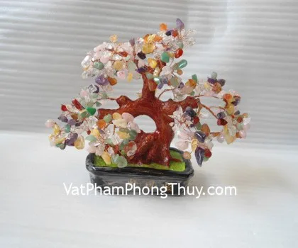 Cây thạch anh 6 màu( trộn hạt) FHCA259