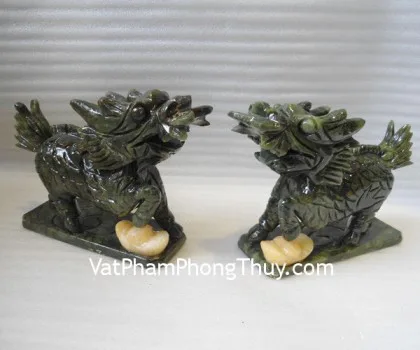 Kỳ lân lam ngọc nguyên bảo HM090