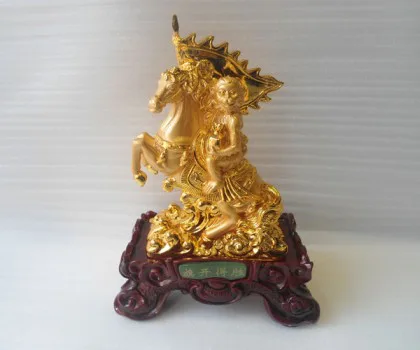 Khỉ tướng sói cầm cờ cưỡi ngựa - kỳ khai đắc thắng FK085M
