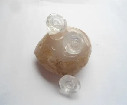 Mặt nhẫn mẫu đơn thạch anh trắng S6063