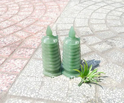 Tháp văn xương bạch ngọc 9 tầng FGM066