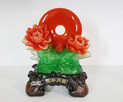Mẫu đơn đỏ đồng tiền bình an lớn - Hoa hảo nguyệt viên G120A