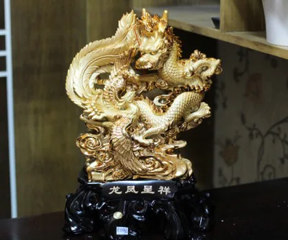 Long phụng vàng - Long phụng trình tường C071A