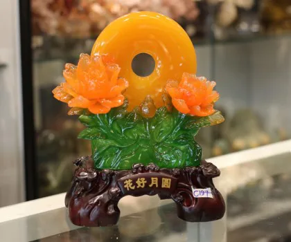 Mẫu đơn đỏ trăng cam trung - Hoa hảo nguyệt viên C197A