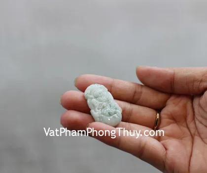 Mặt 12 con giáp ngọc Phỉ Thúy trong (Tý) FS6886-1
