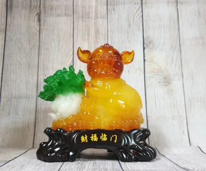 Vua heo vàng cam ngọc ôm bắp cải xanh nhỏ - Tài Phước Lâm Môn LN009