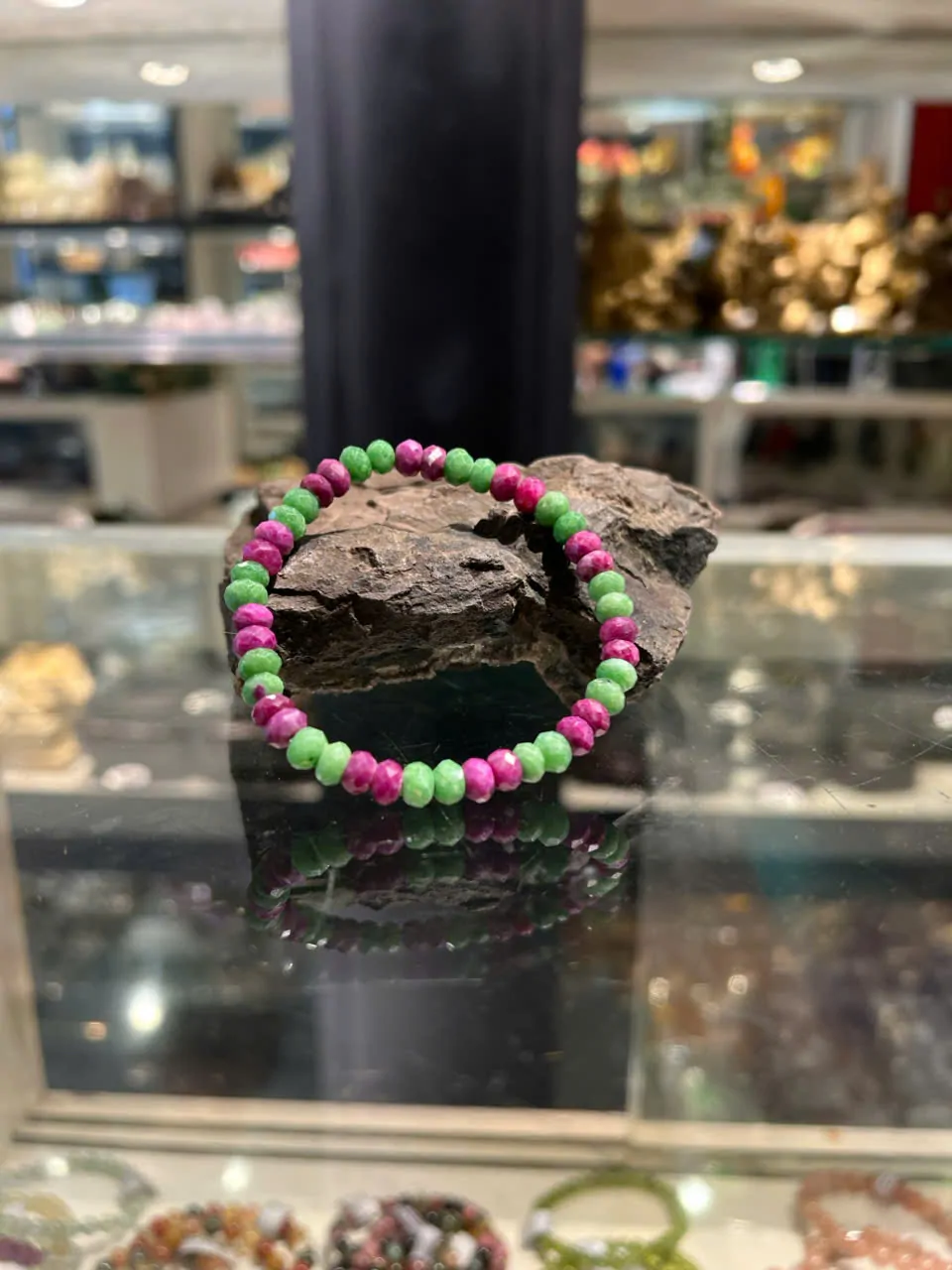Chuỗi Ruby xanh đỏ vát cạnh (14.5g - 44bi) S6653-S4-5148
