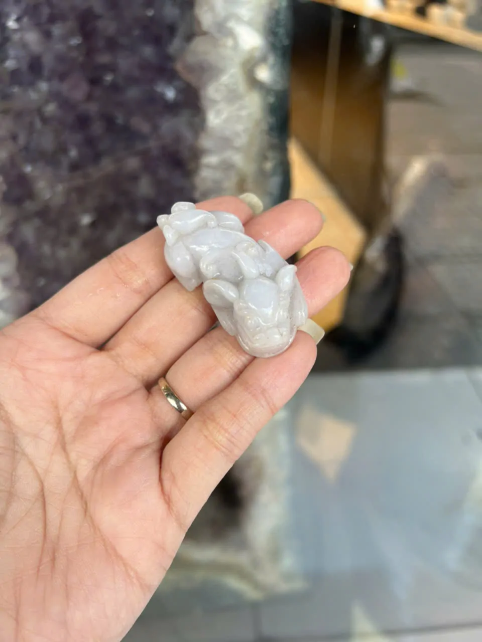 Tỳ hưu ngọc phỉ thúy xanh bạch A+++++ (GCN 17761 - 30.99 gr) S6899-S1-6446