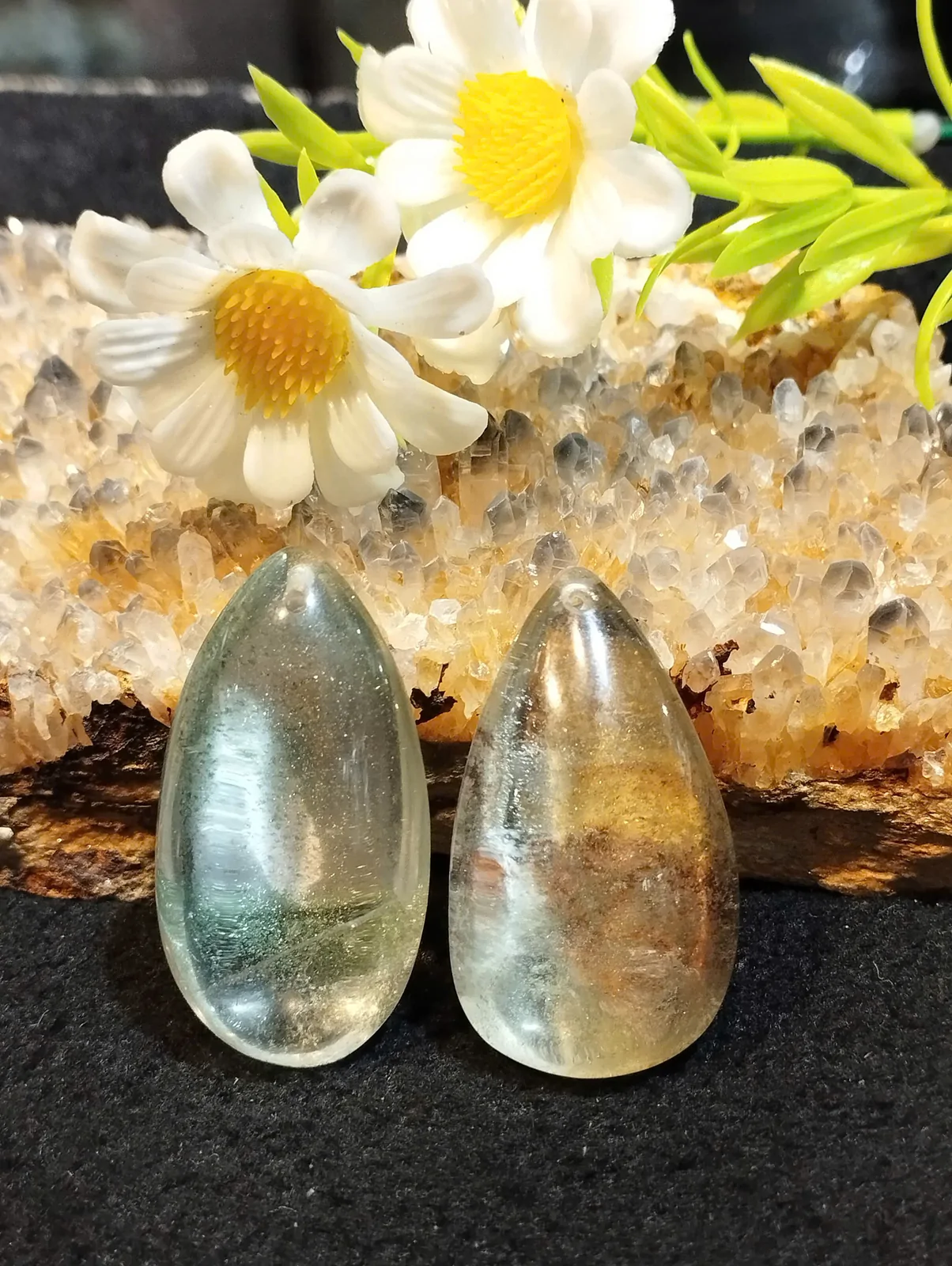 Mặt thạch anh ưu linh xanh (14.6gr) S867-S5-1825