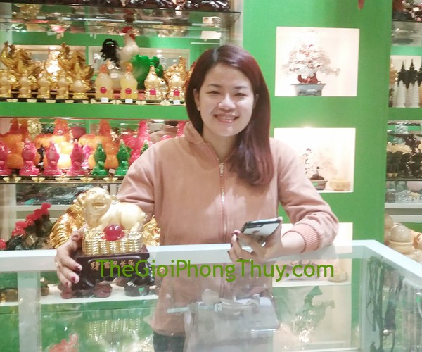 Chị Thư - Khách hàng mua Heo trên tiền vàng châu đỏ FH390G