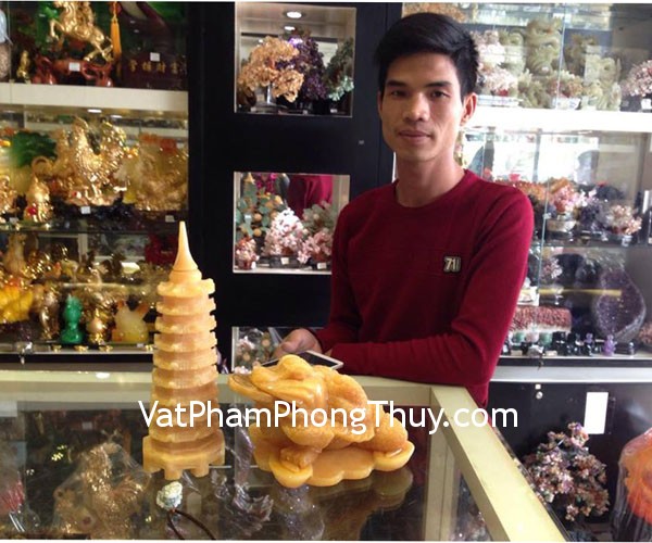 Anh Giáp - khách hàng mua tháp văn xương GM056 và Thiềm thừ hoàng long trung, tỳ hưu ngọc phỉ thúy S6329
