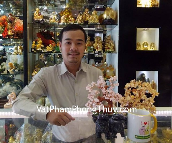 Anh Nguyên - khách hàng mua Tỳ hưu Bắc Kinh đen chuẩn BKD-S, cây tài lộc thạch anh vàng KC038, cây tài lộc thạch anh hồng KC045