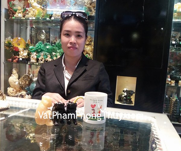 Chị Hải - Khách hàng mua Tỳ hưu hắc ngà nhỏ GM009 và Tượng khỉ Hoàng Long M116