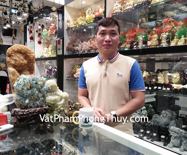 Anh Khôi- khách hàng phong thủy mua tượn kỳ lân tống tử D203 và tượng rồng xanh lam ngọc GM040